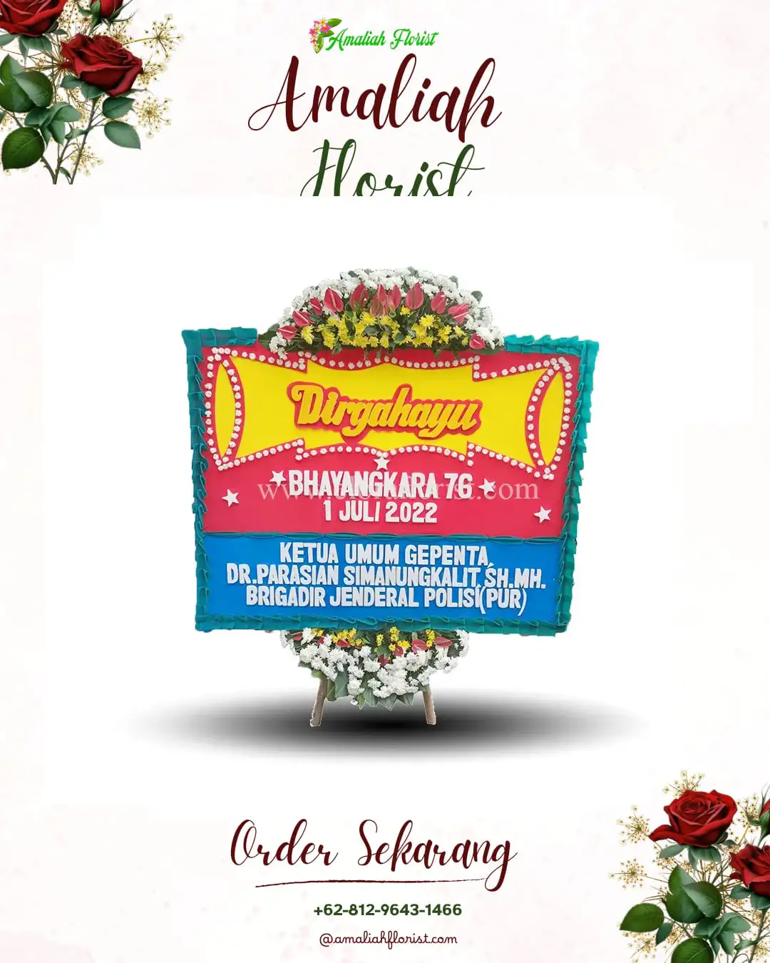 Papan Bunga HUT Ulang Tahun Syamsudin Noor